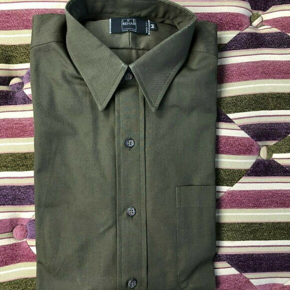 IKE BEHAR Butten Front Shirt - NEW - Picture 1 of 8